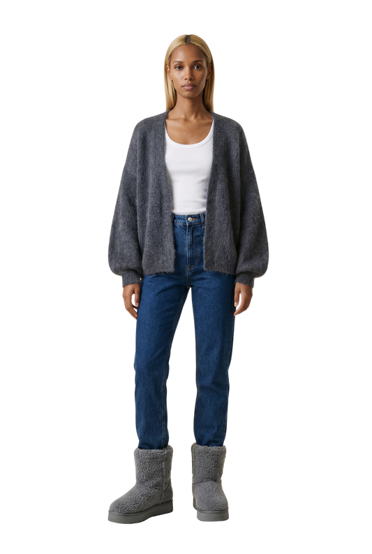 Lee Short Cardigan Graphite