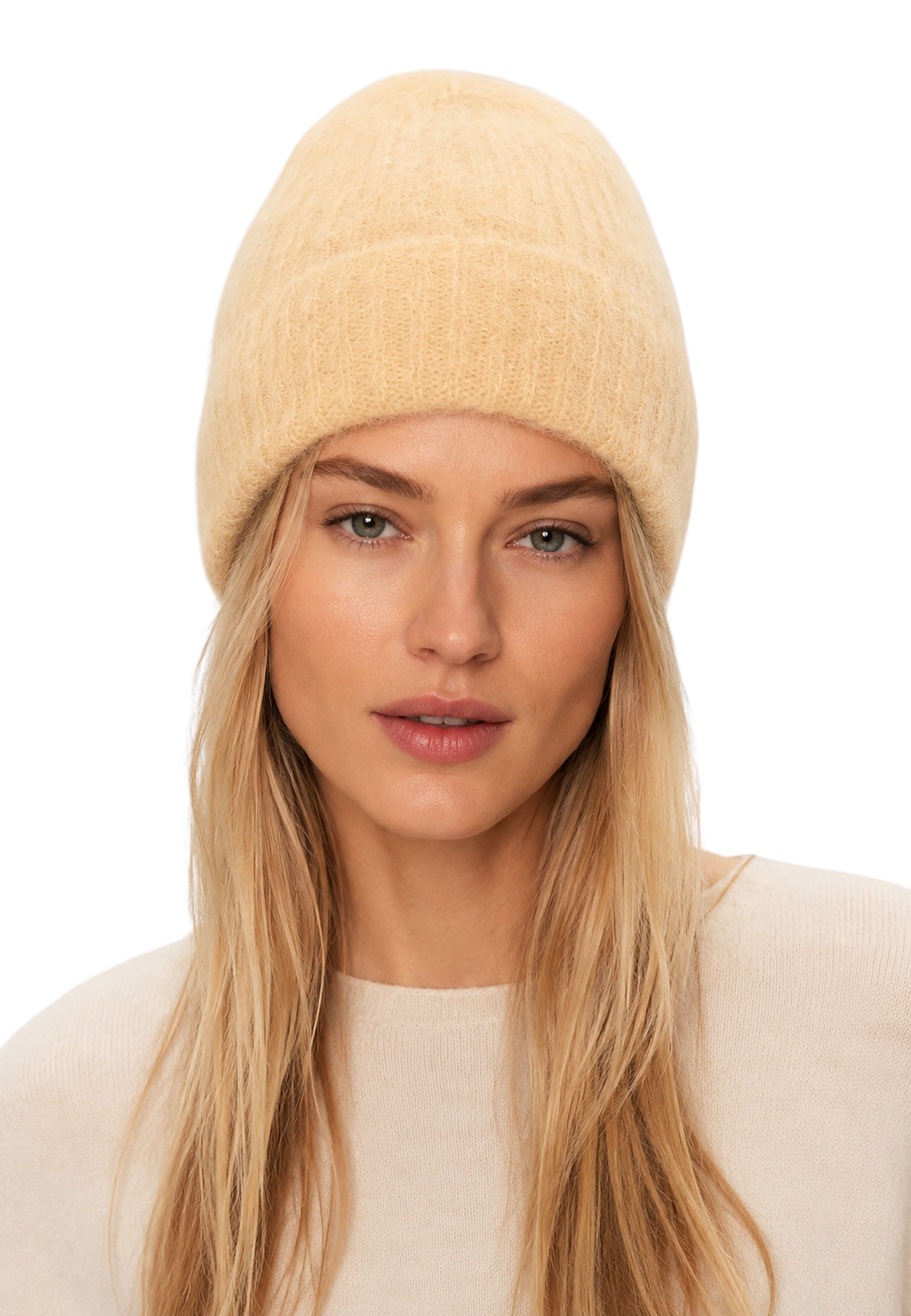 Mila Mohair Beanie Almond image
