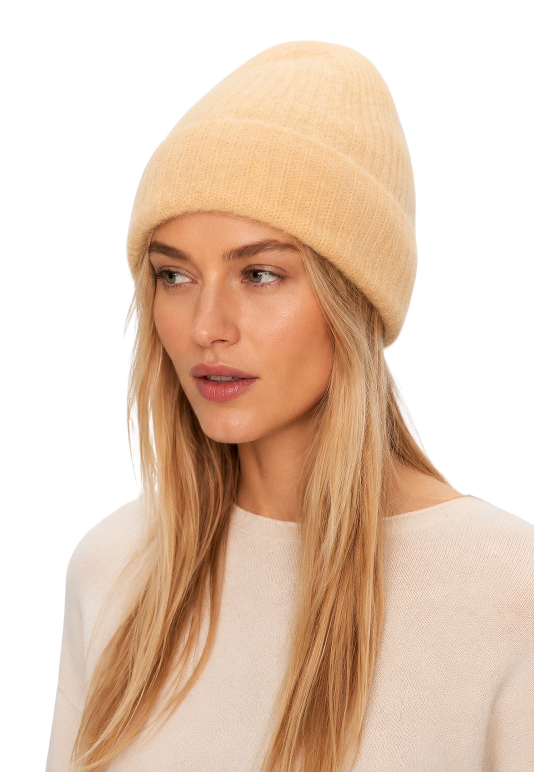 Mila Mohair Beanie Almond image