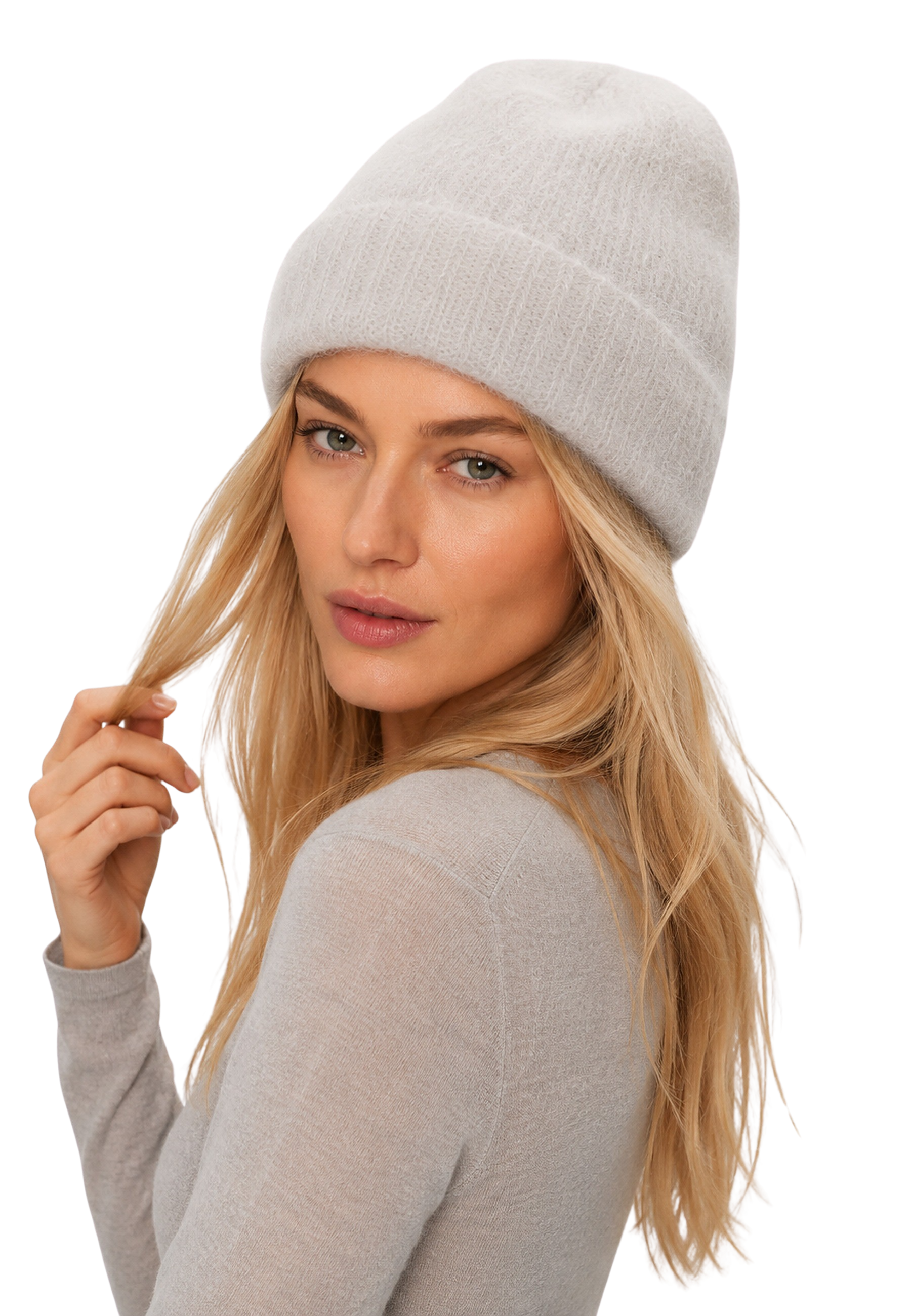 Mila Mohair Beanie Beige image