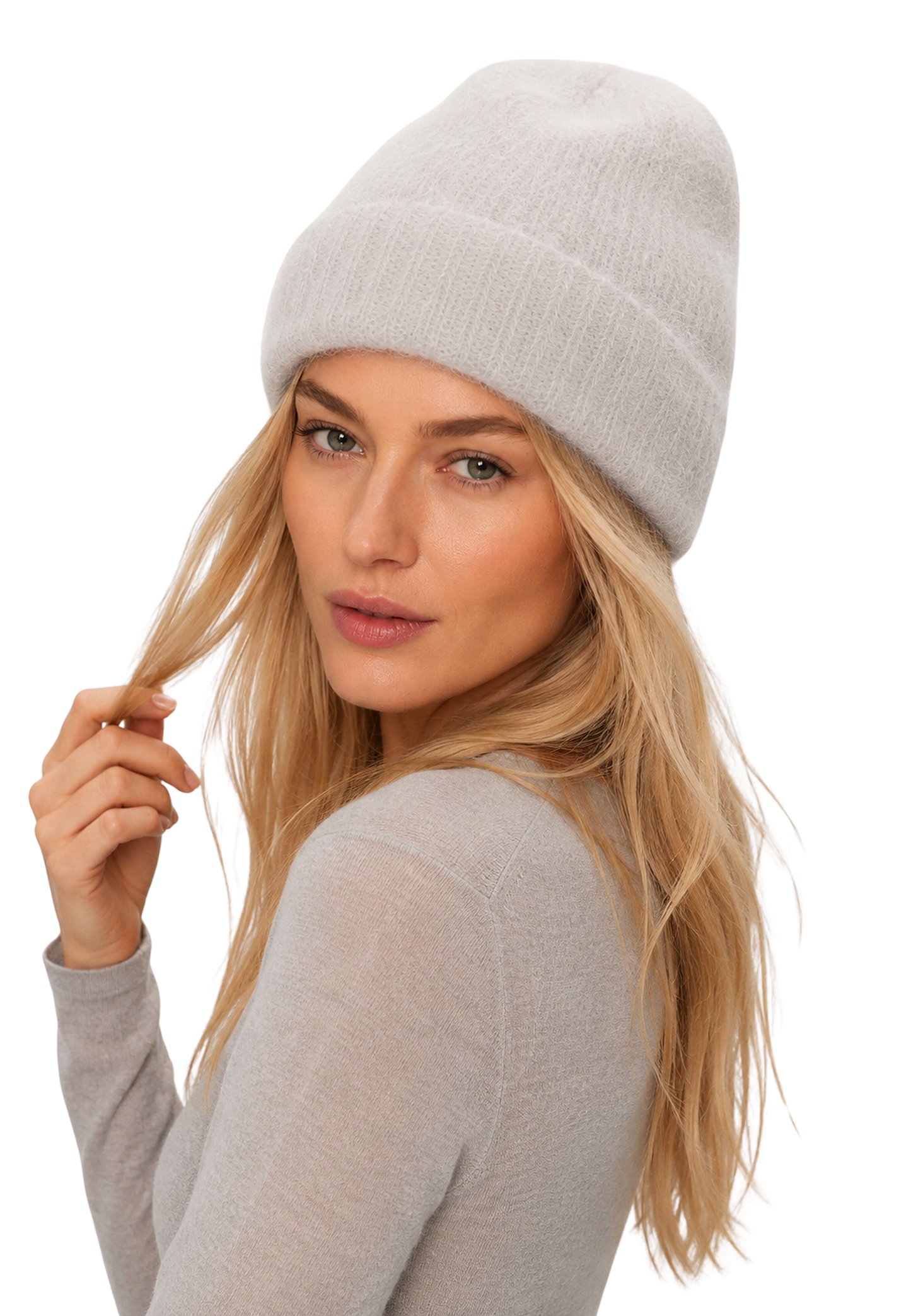 Mila Mohair Beanie Beige image