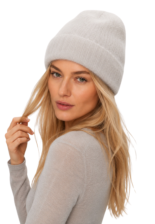 Mila Mohair Beanie Beige image