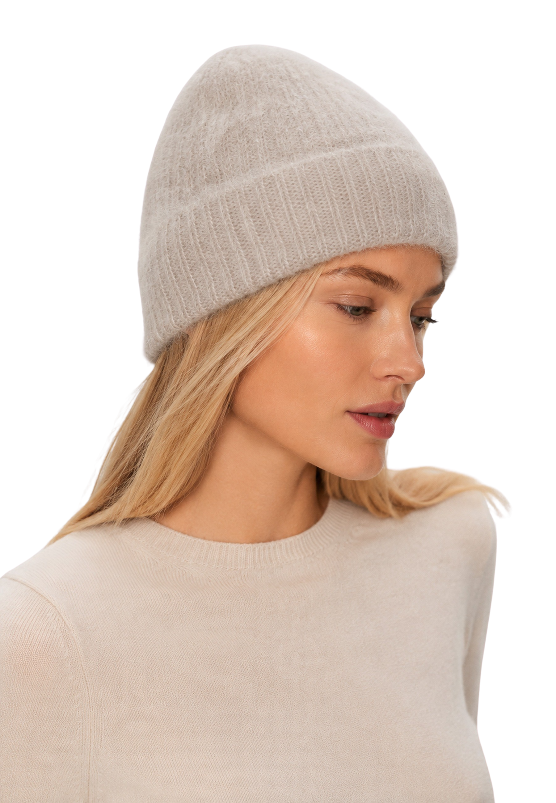 Mila Mohair Beanie Beige image