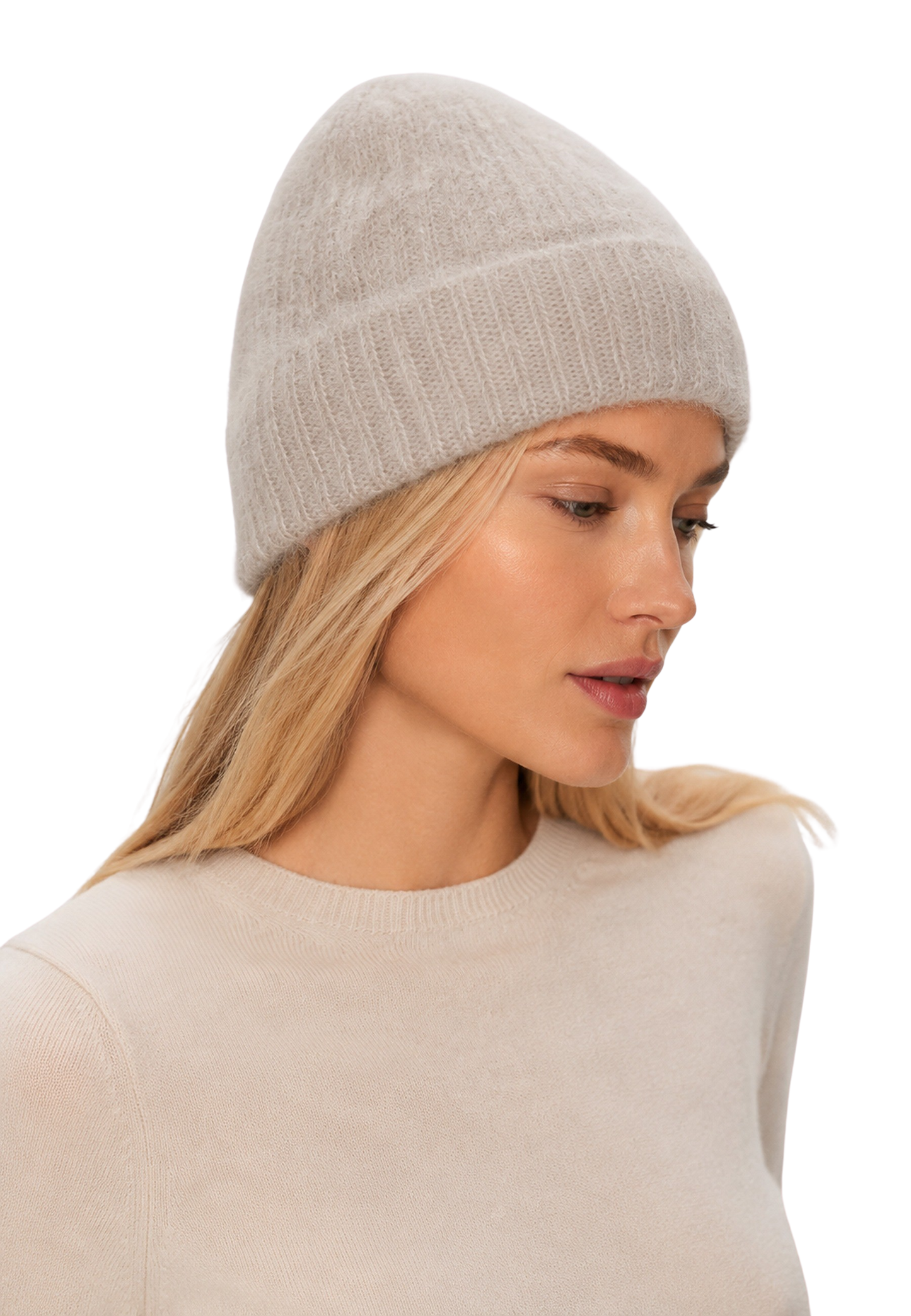 Mila Mohair Beanie Beige image
