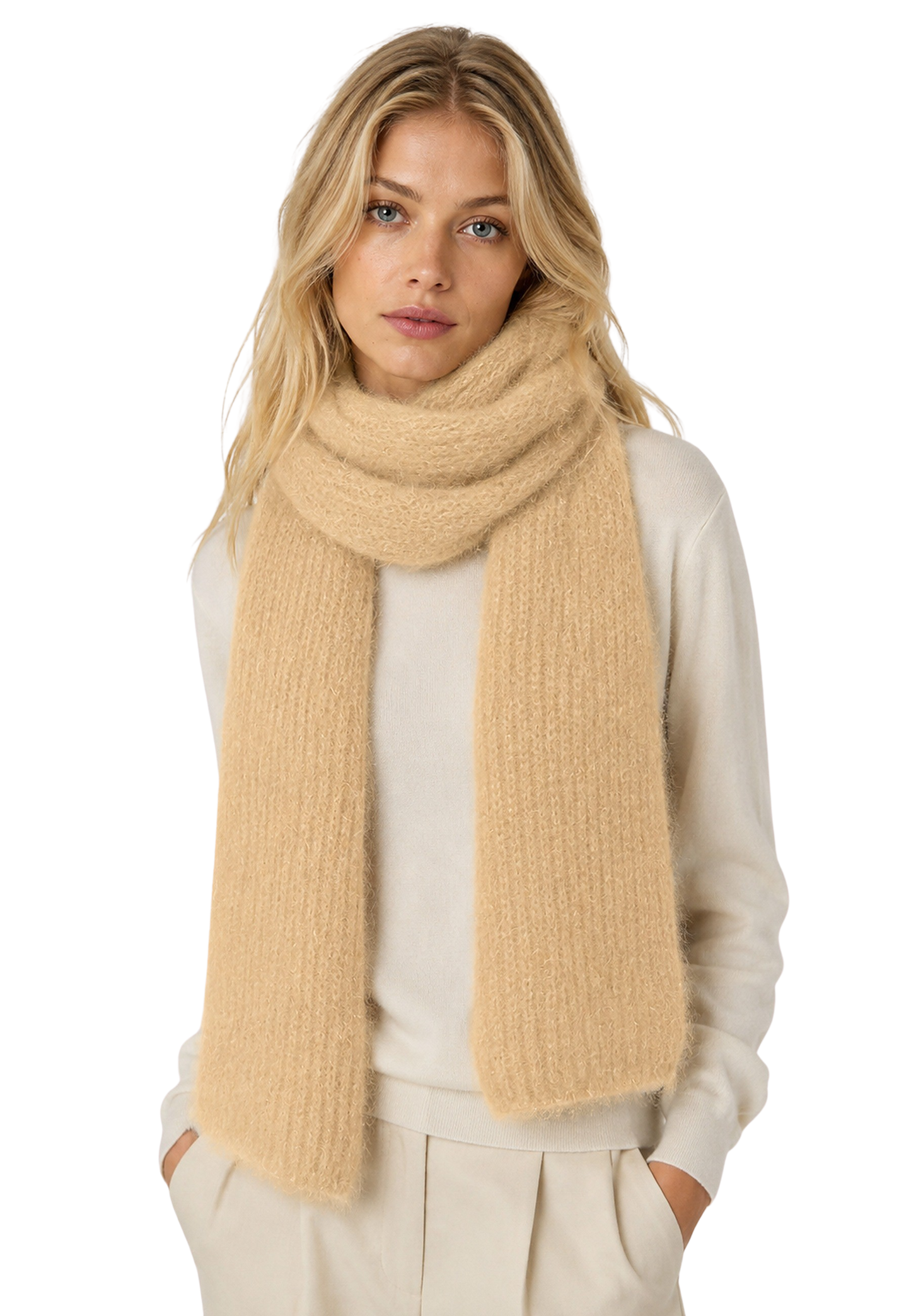 Lisa Mohair Scarf Almond image