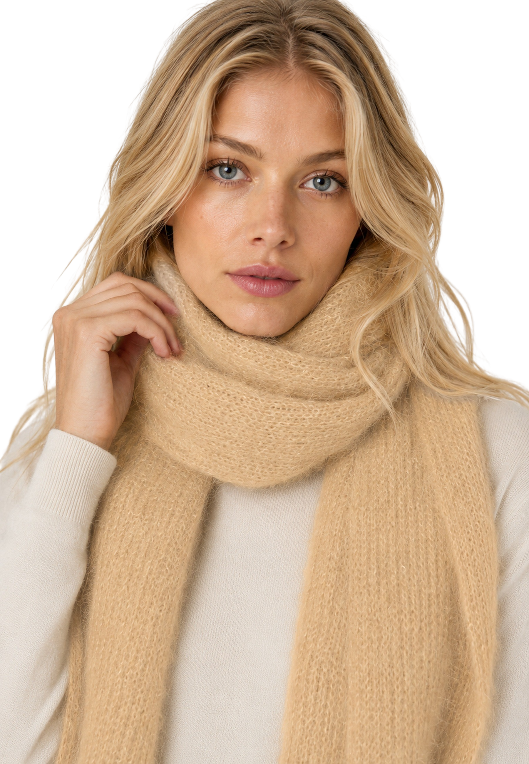 Lisa Mohair Scarf Almond image