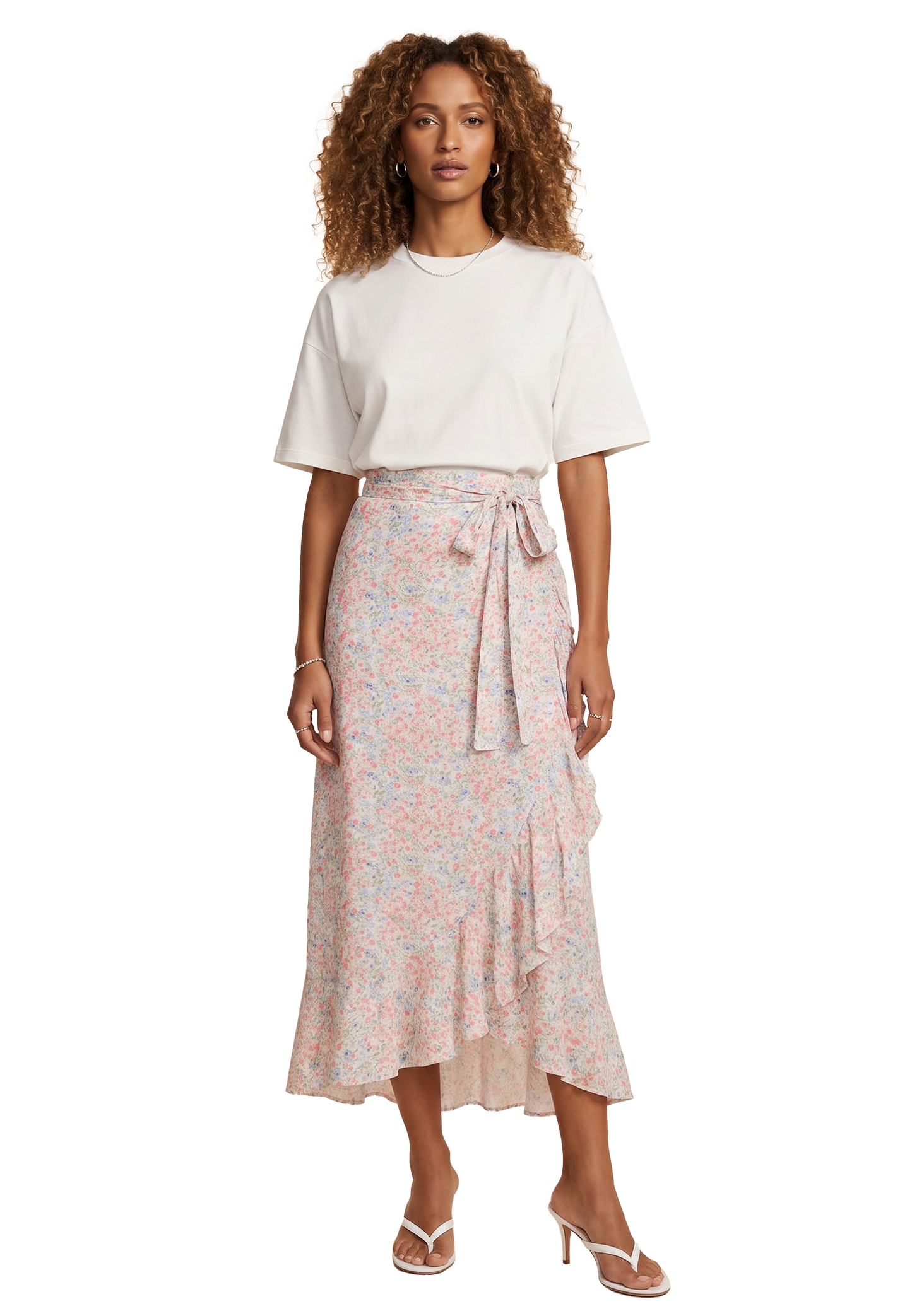 Milly Wrap Skirt Long Multiflower