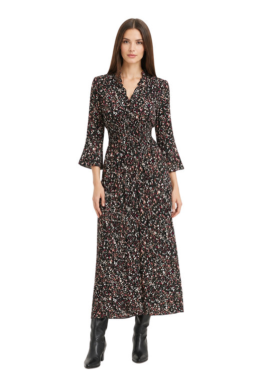 Sally Long Dress Black Flower image