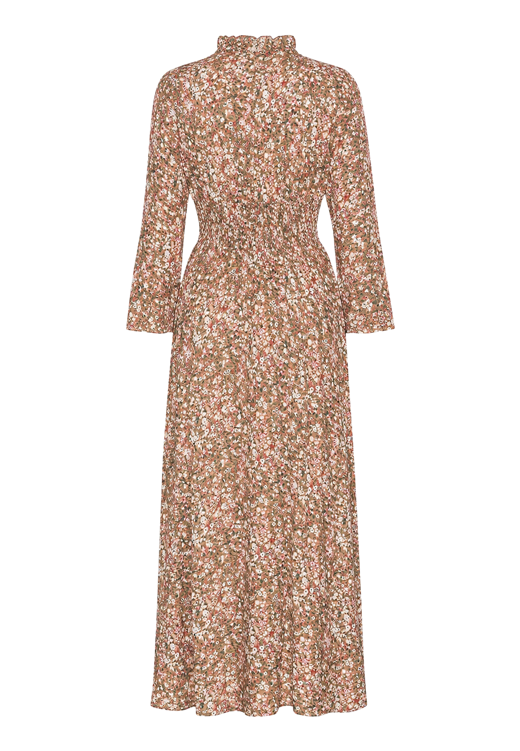 Sally Long Dress Brown Flower image