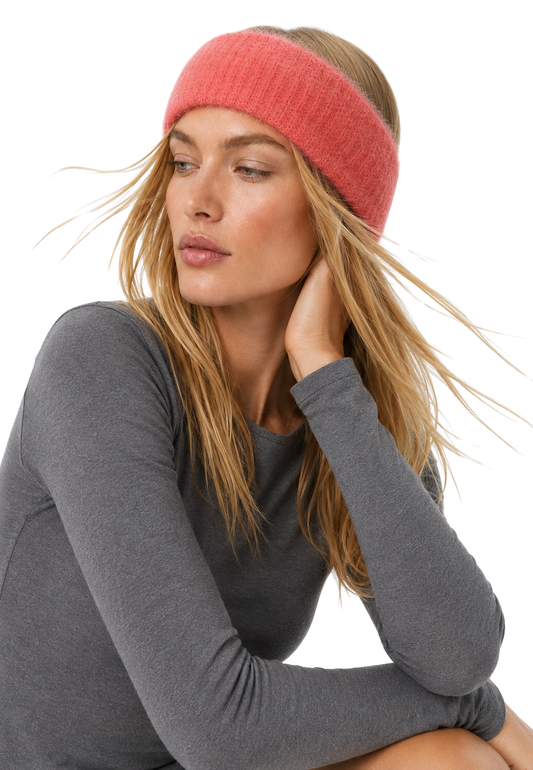 Nola Mohair Headband Coral image