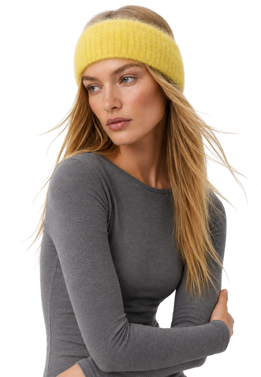 Nola Mohair Headband Yellow image