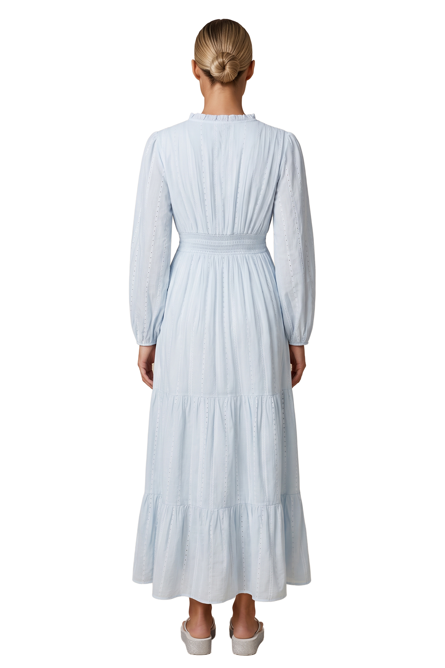 Umi Cotton Long Dress Light Blue