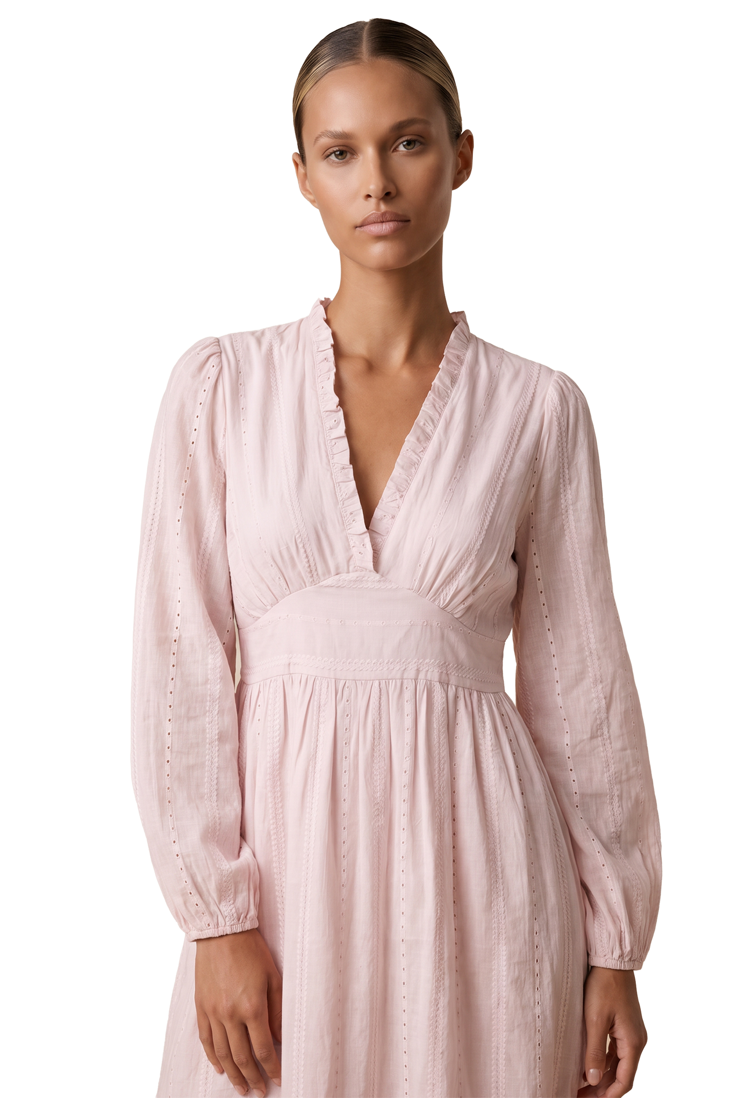 Umi Cotton Long Dress Light Pink
