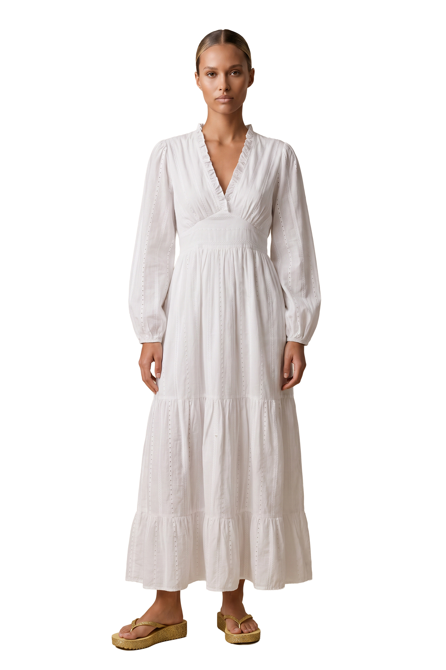 Umi Cotton Long Dress White