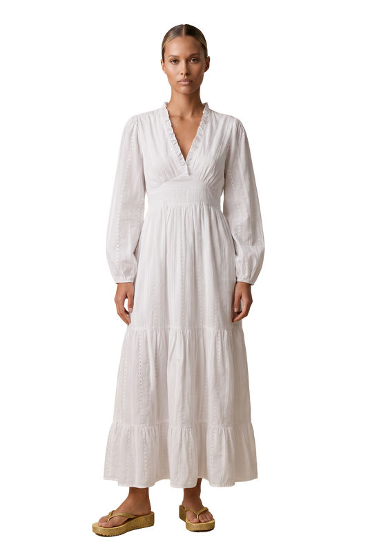 Umi Cotton Long Dress White