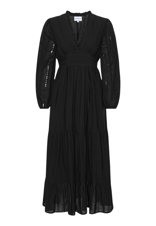 Umi Cotton Long Dress Black image