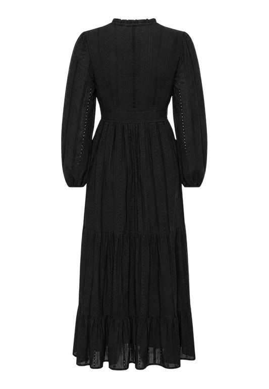 Umi Cotton Long Dress Black image