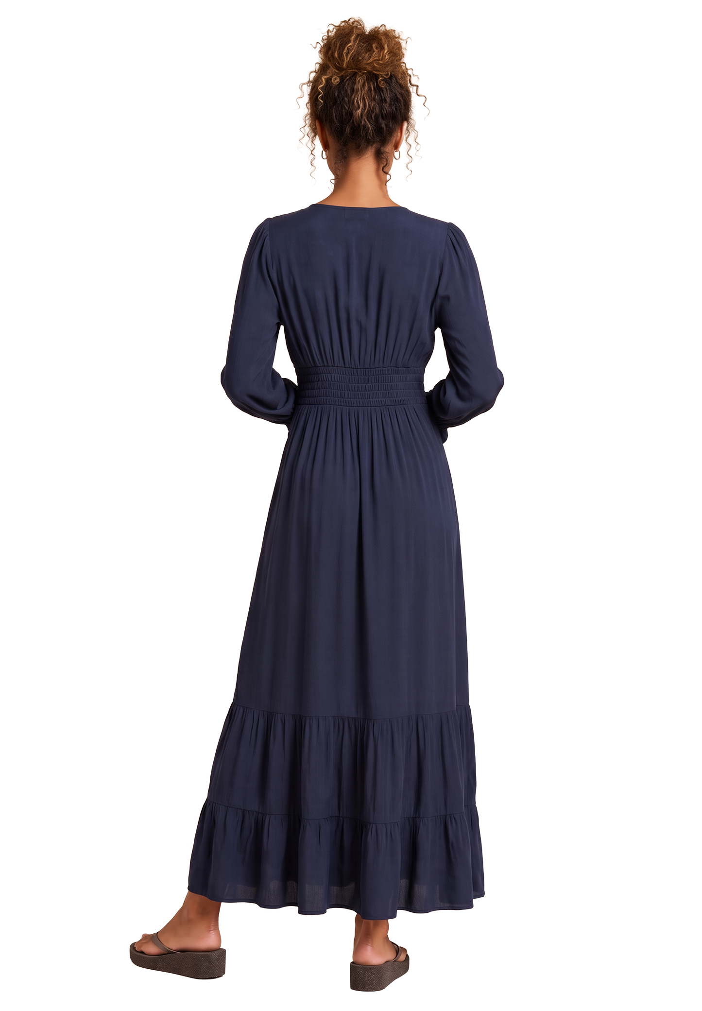Koko Dress Long Closed Back Navy Blue