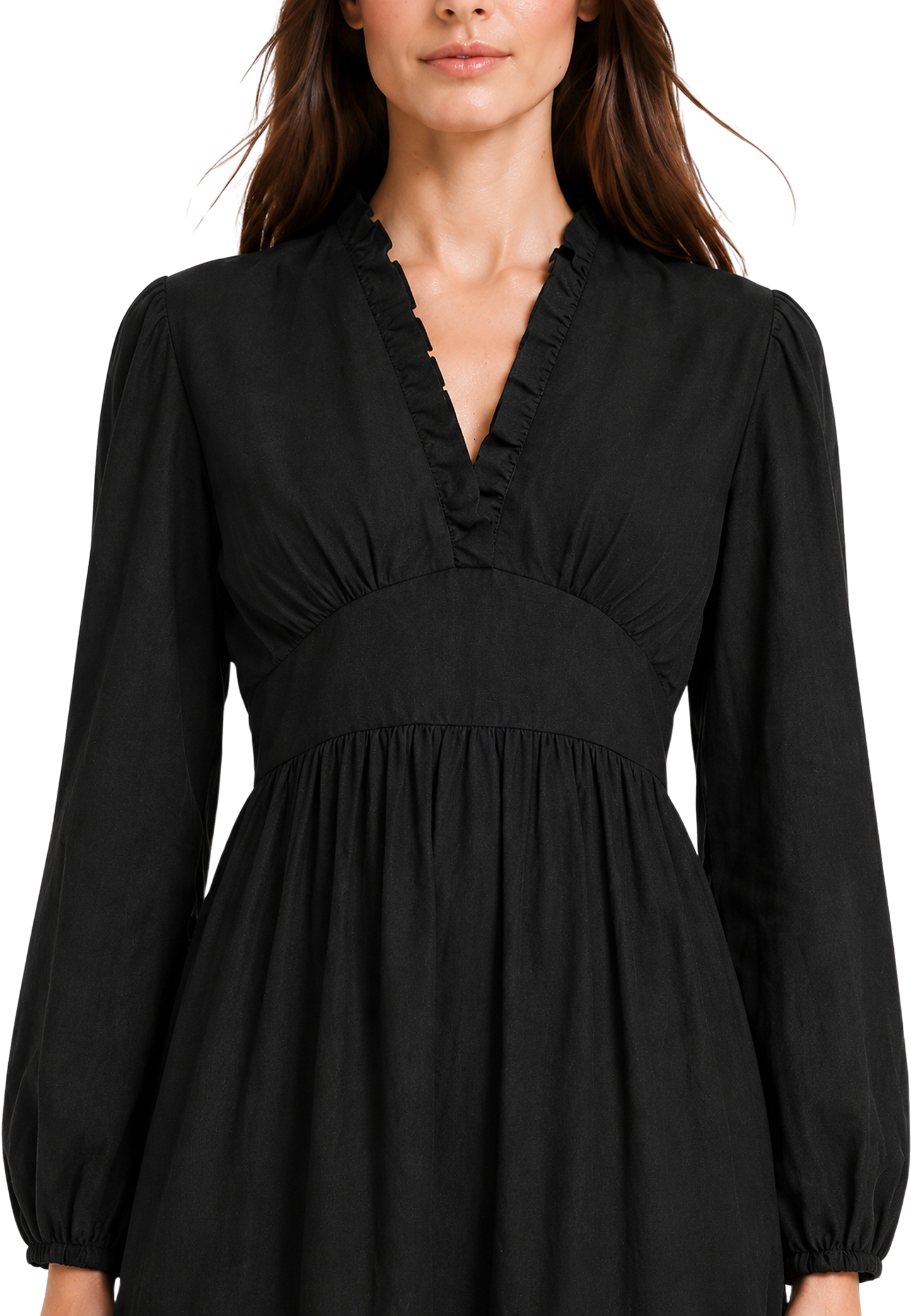Umi Cotton Short Dress Black image