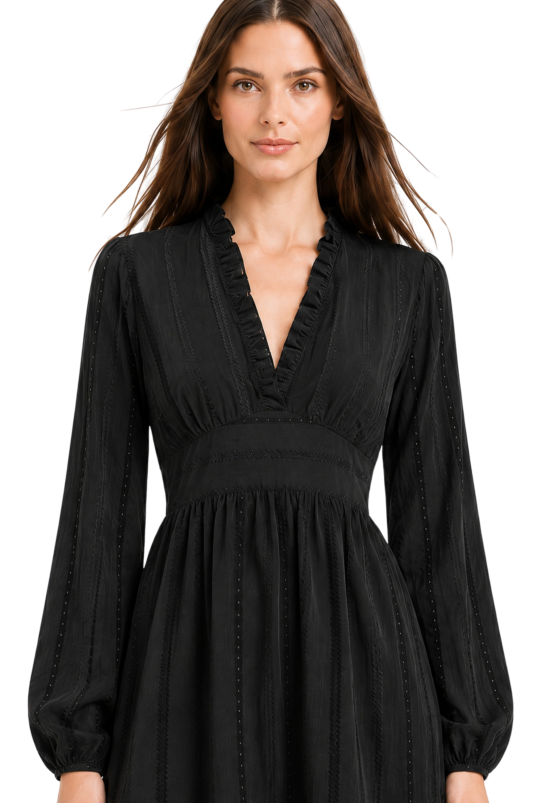 Umi Cotton Short Dress Black image