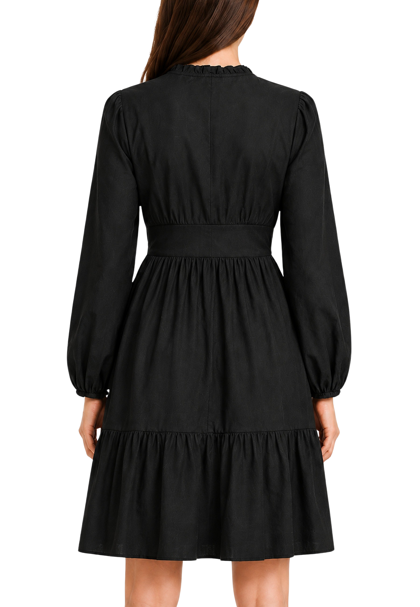 Umi Cotton Short Dress Black image