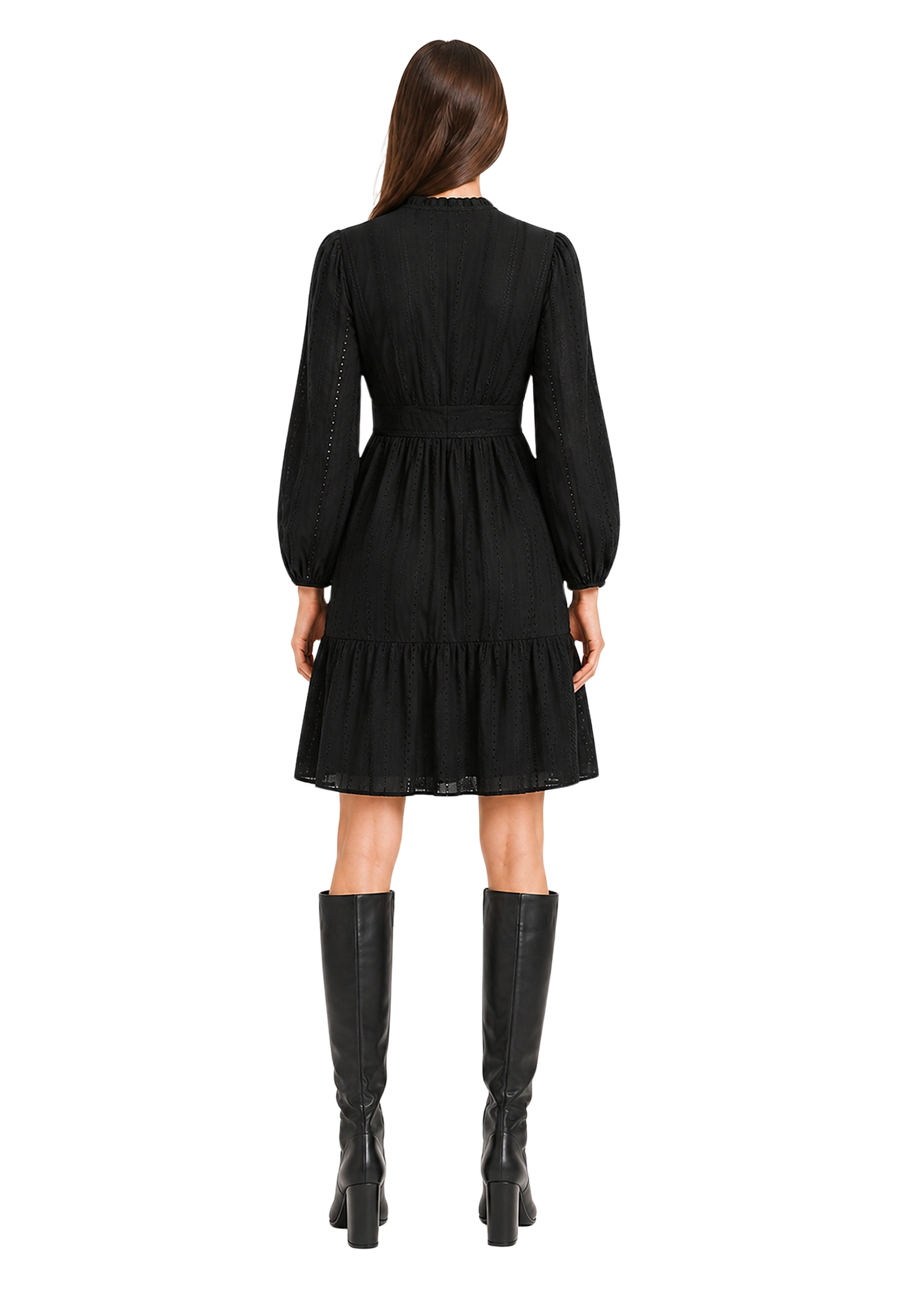 Umi Cotton Short Dress Black image