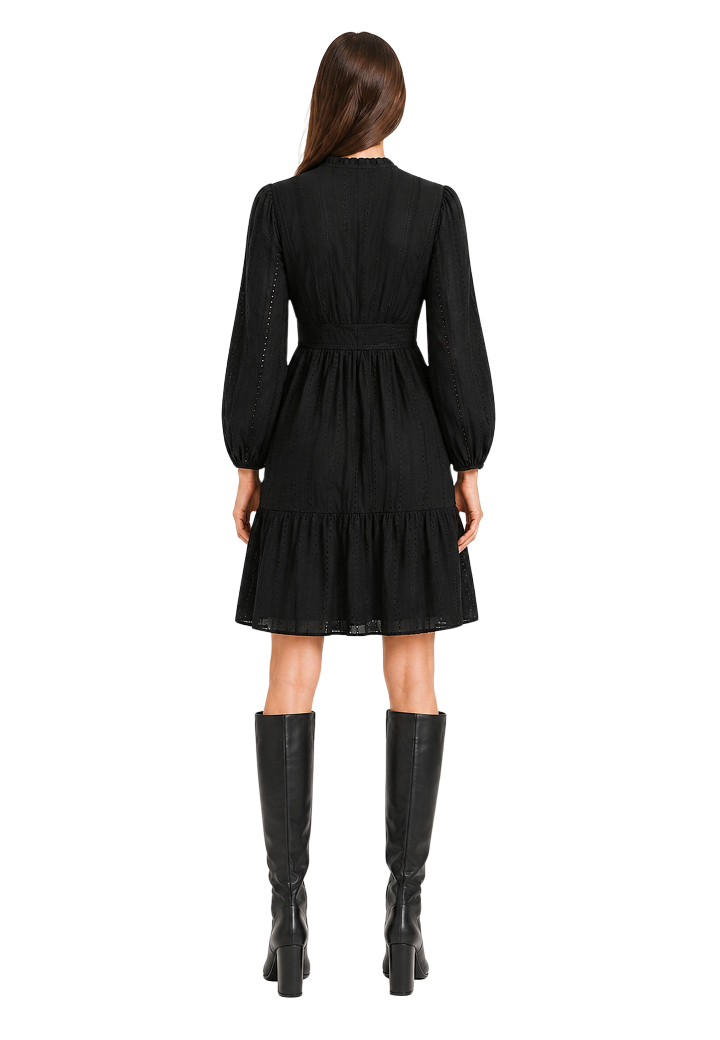Umi Cotton Short Dress Black image