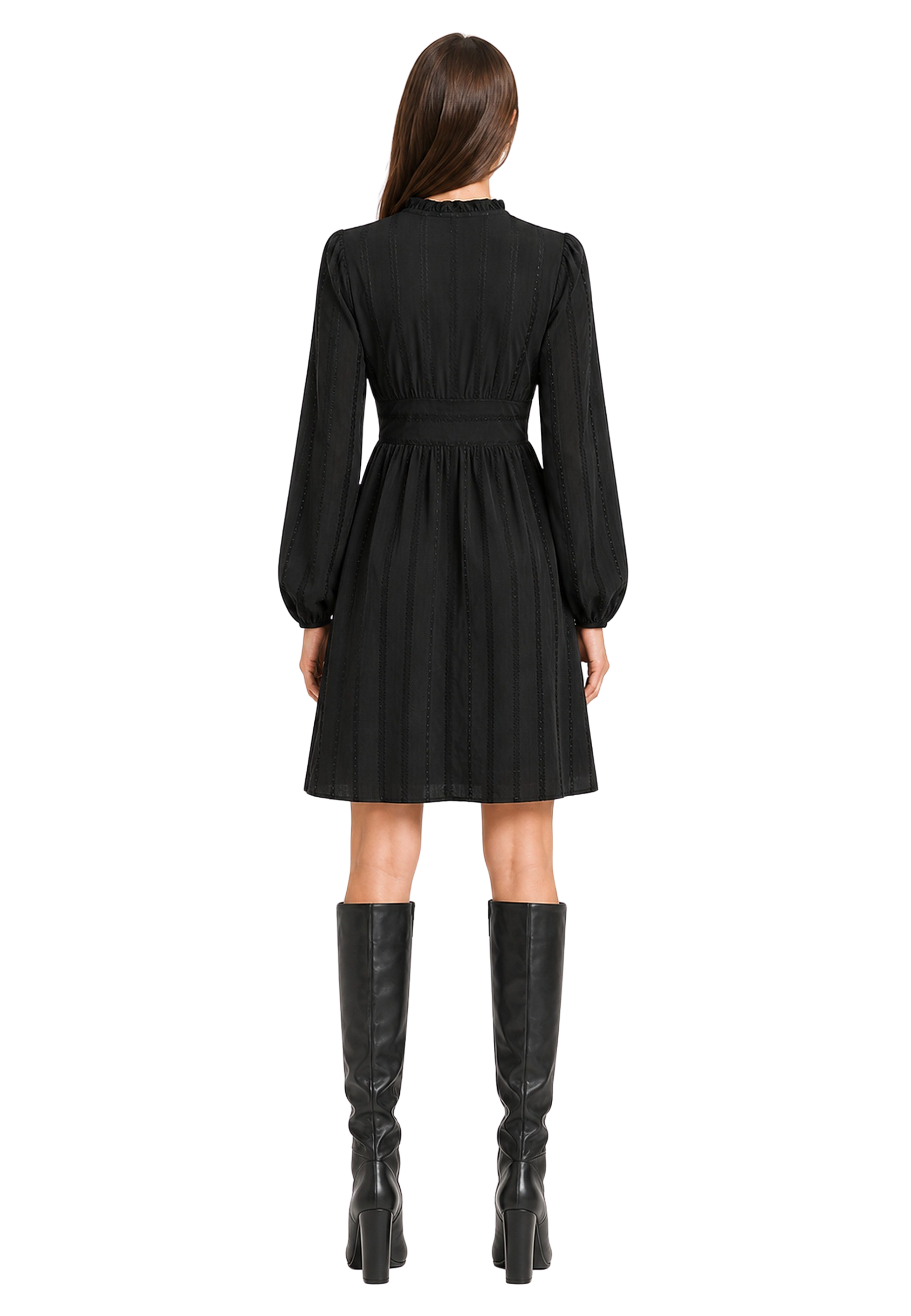 Umi Cotton Short Dress Black image
