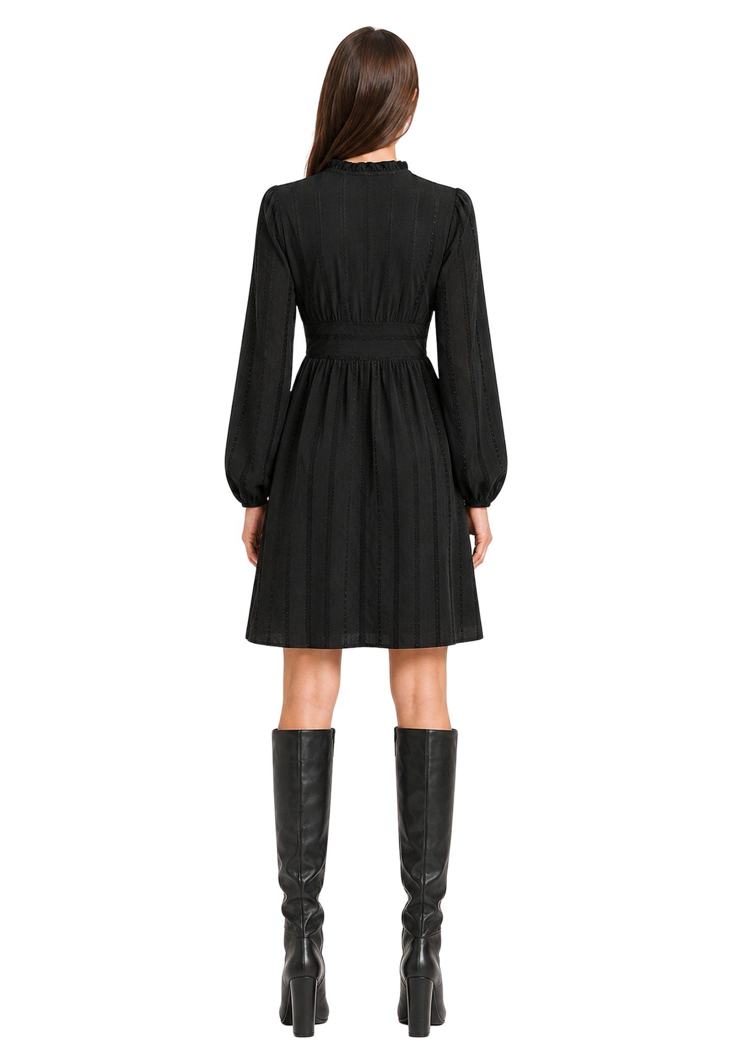 Umi Cotton Short Dress Black image