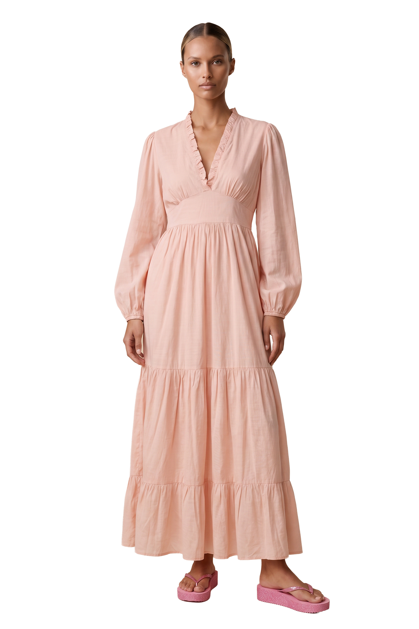 Umi Long Solid Cotton Light Pink