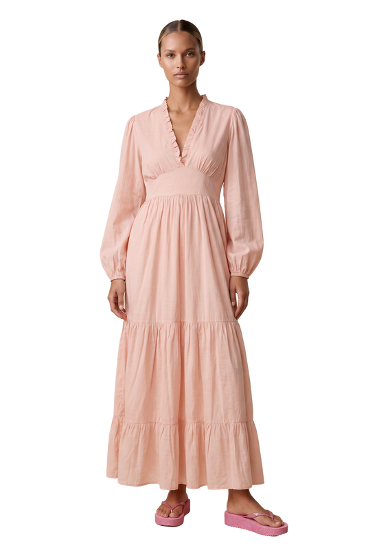 Umi Long Solid Cotton Light Pink