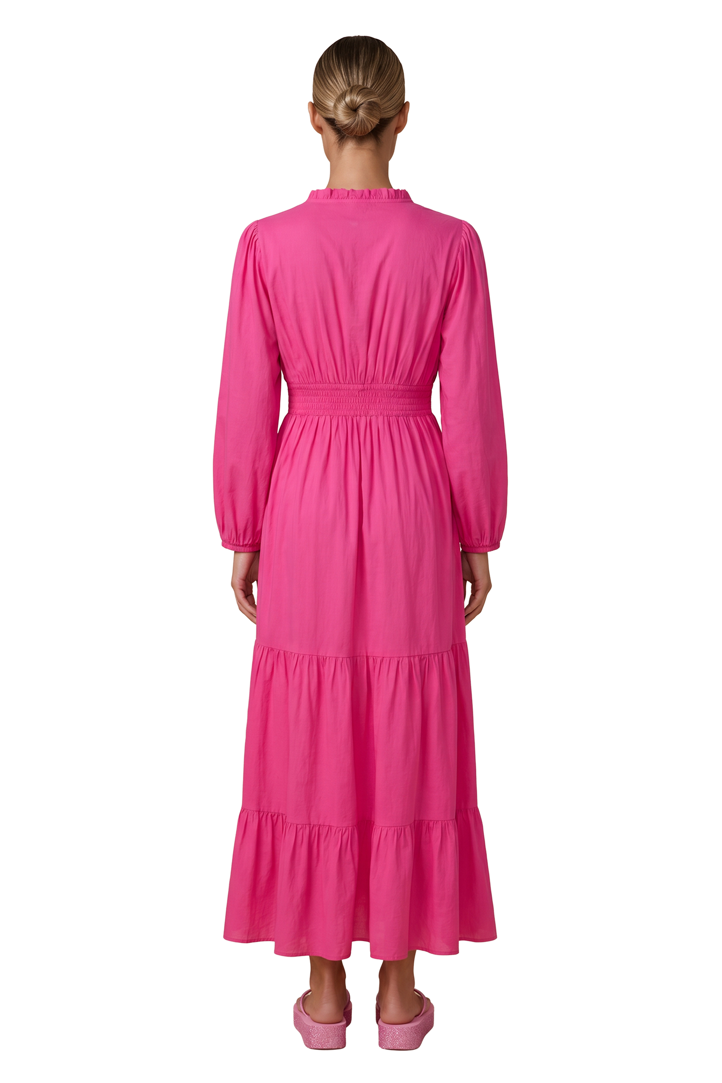 Umi Long Solid Cotton Neon Pink