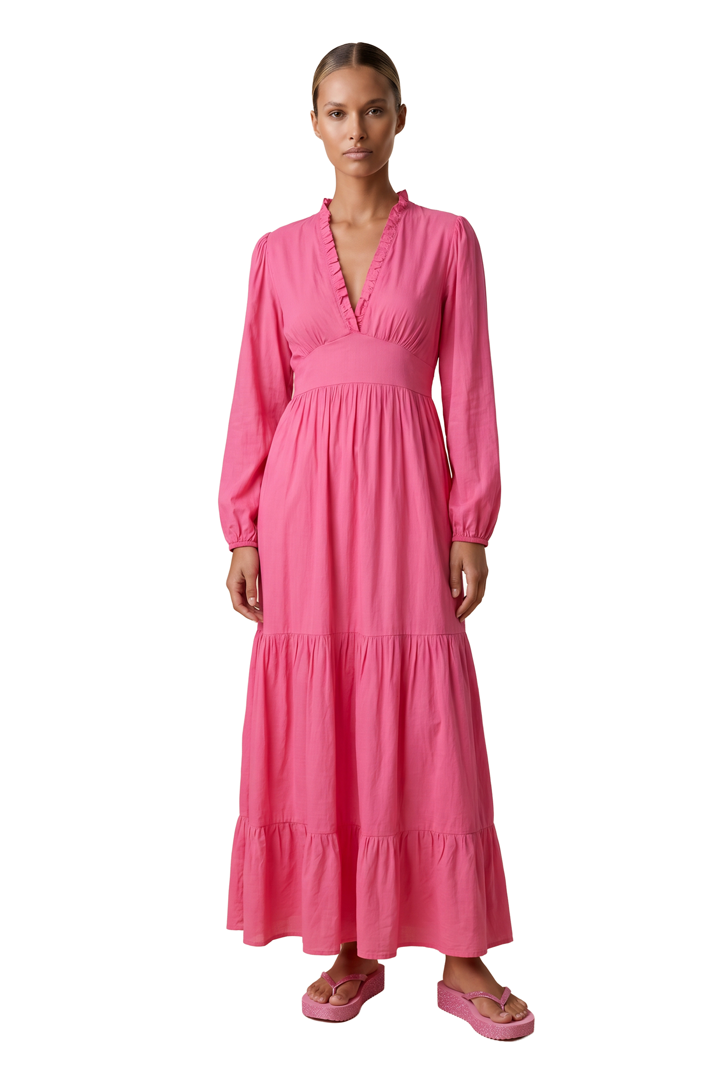 Umi Long Solid Cotton Pink