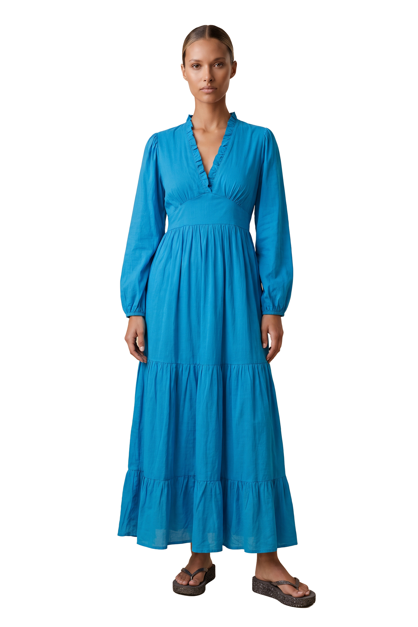 Umi Long Solid Cotton Sky Blue