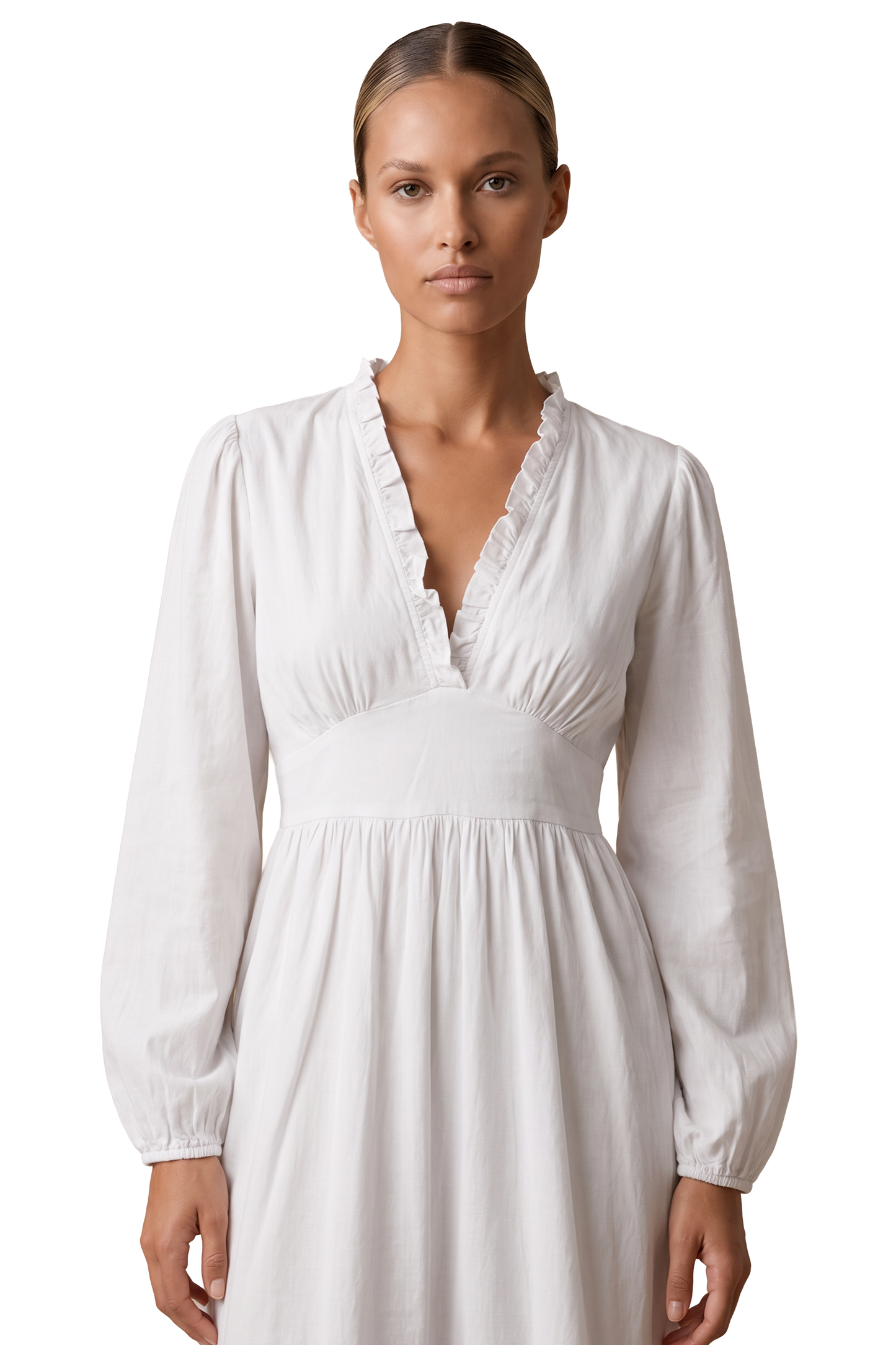 Umi Long Solid Cotton White