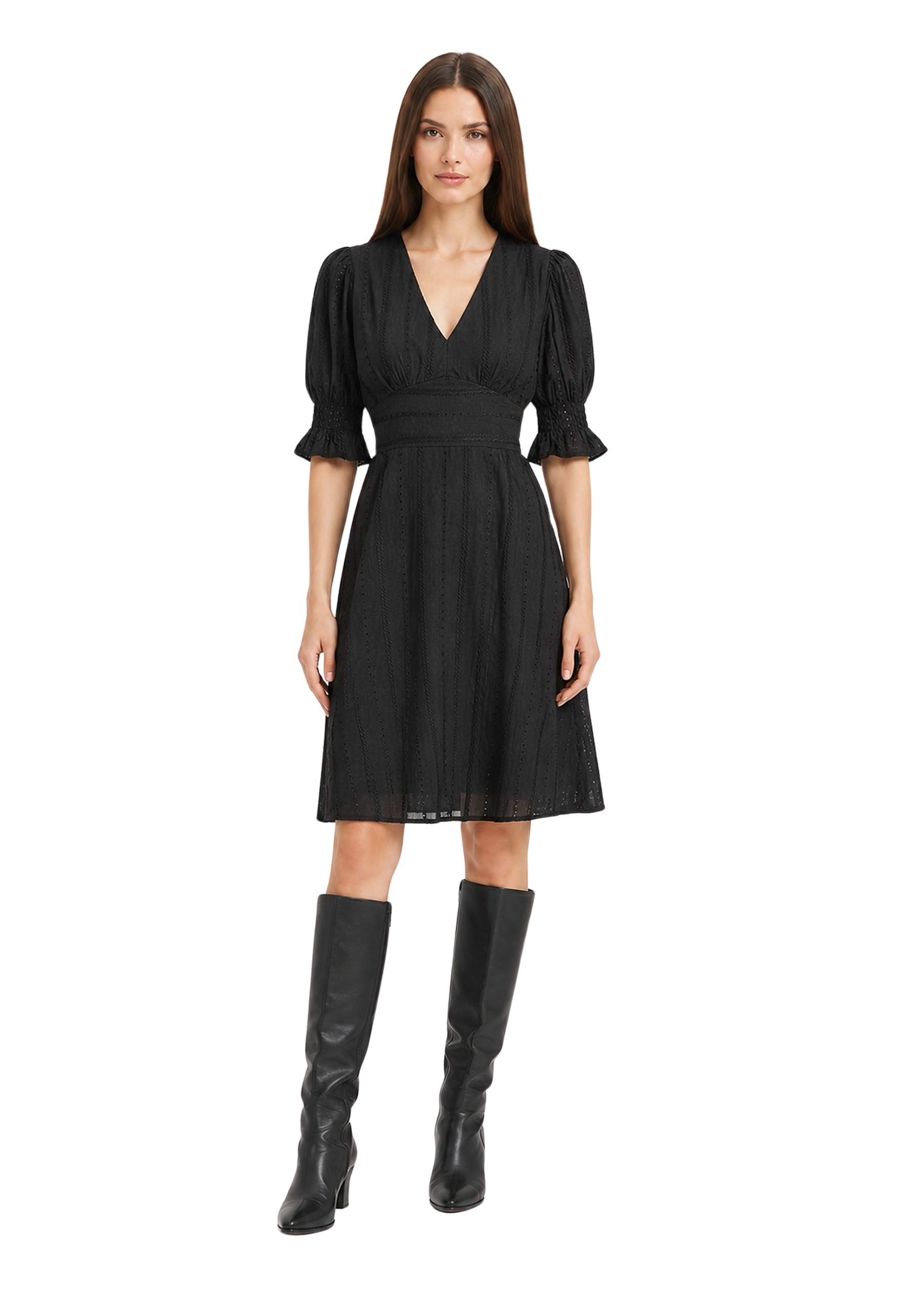 Koko Cotton Short Dress Black image
