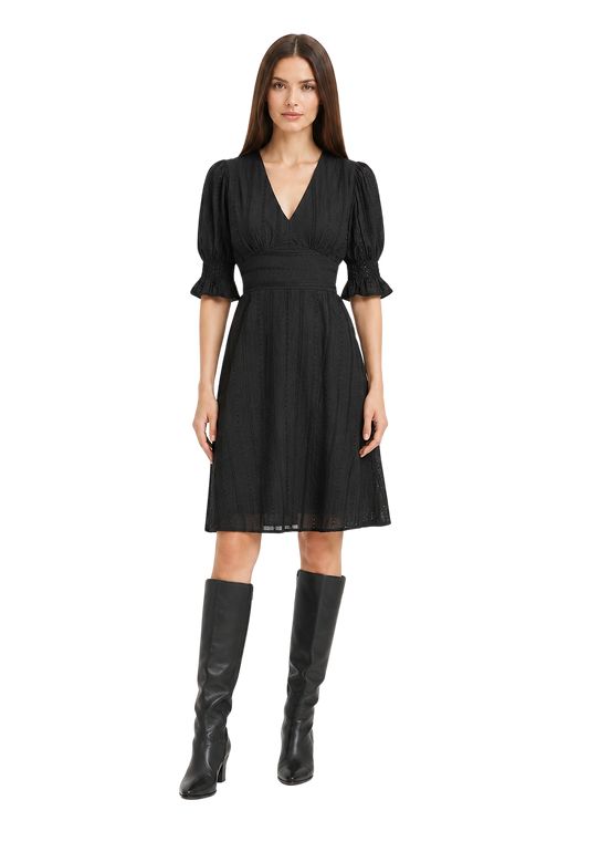 Koko Cotton Short Dress Black image