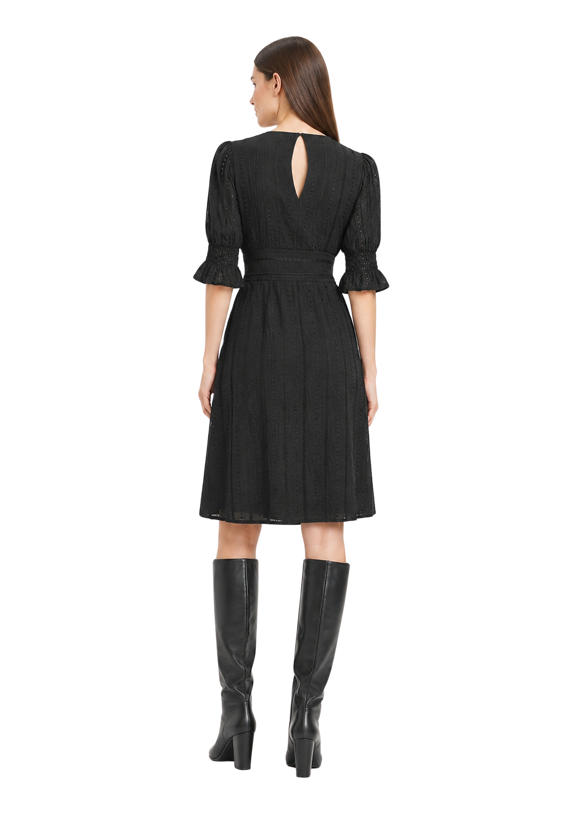 Koko Cotton Short Dress Black image