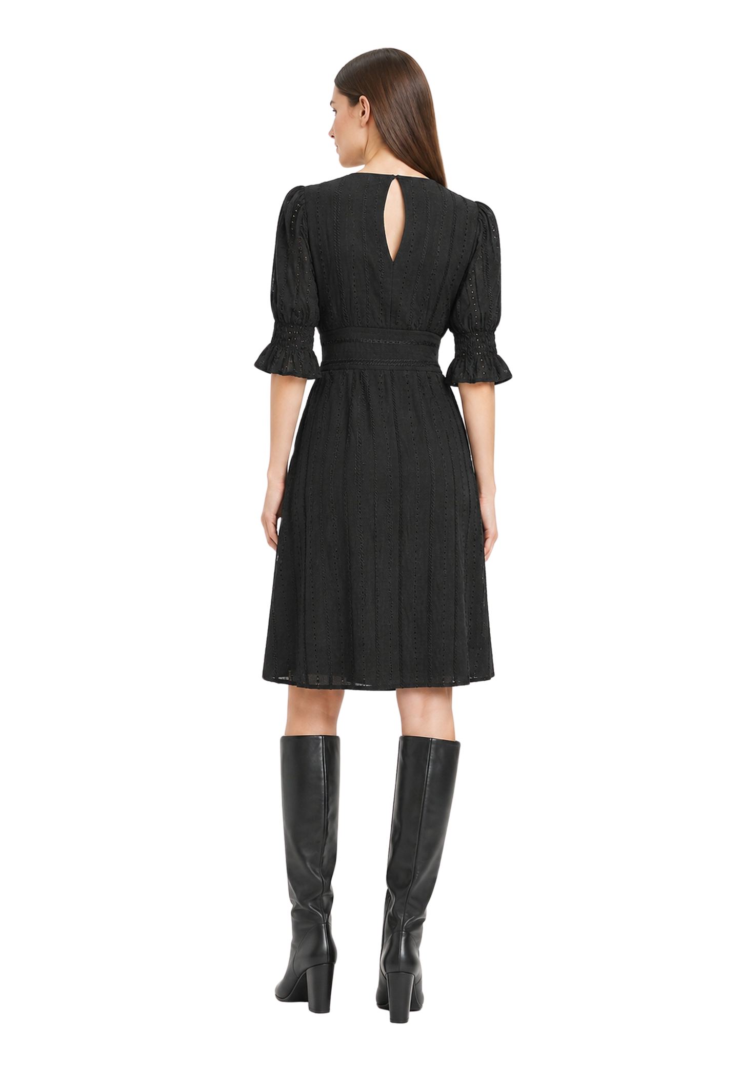 Koko Cotton Short Dress Black image