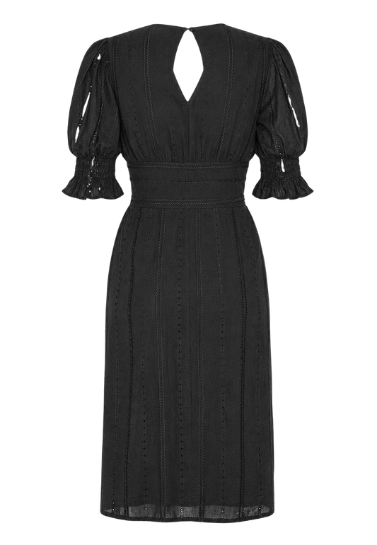 Koko Cotton Short Dress Black image