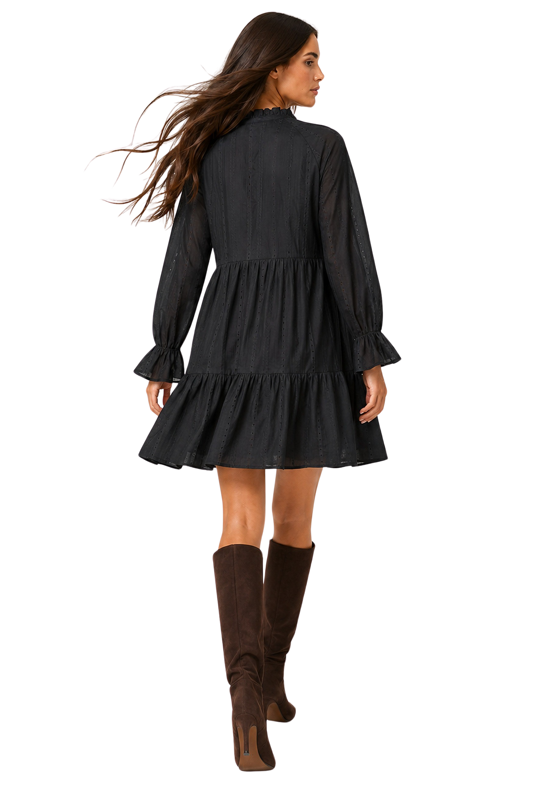 Martina Cotton Dress Black image