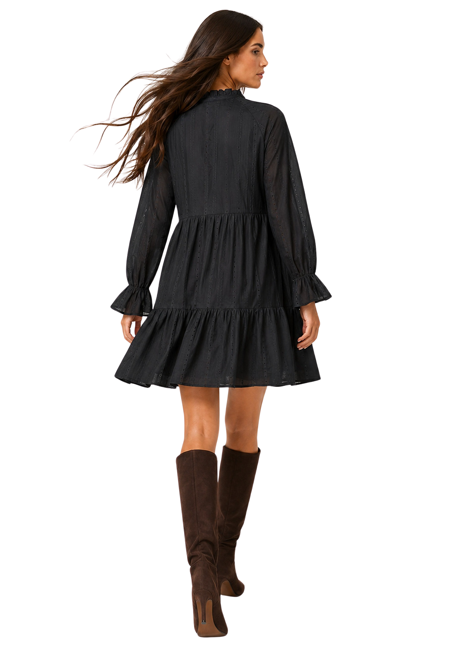 Martina Cotton Dress Black image