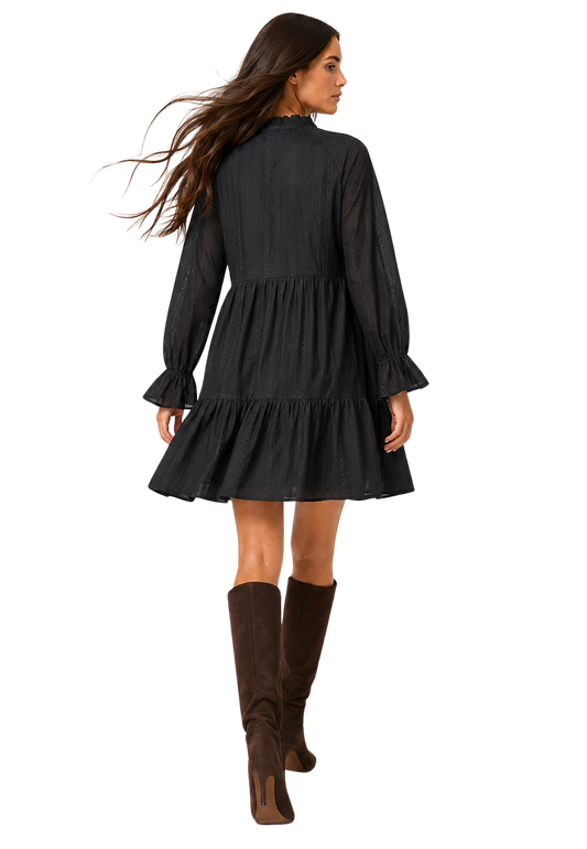 Martina Cotton Dress Black image