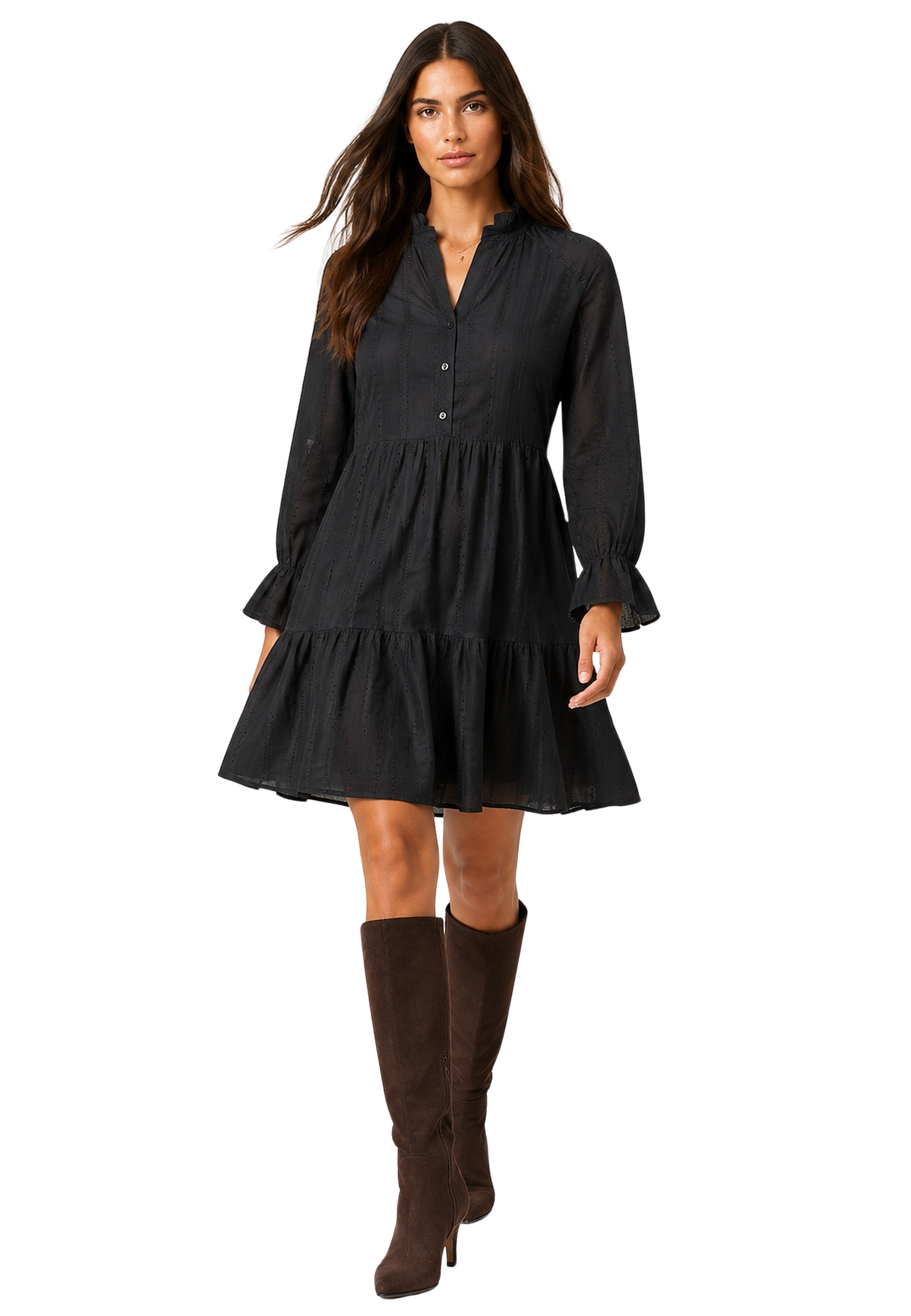 Martina Cotton Dress Black image