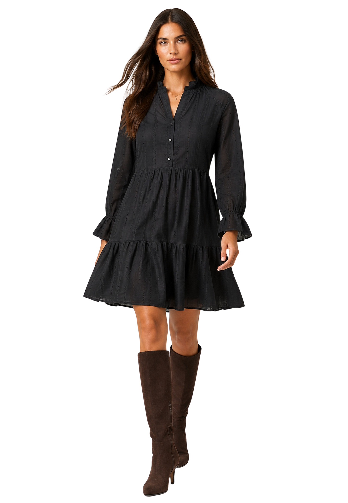 Martina Cotton Dress Black image