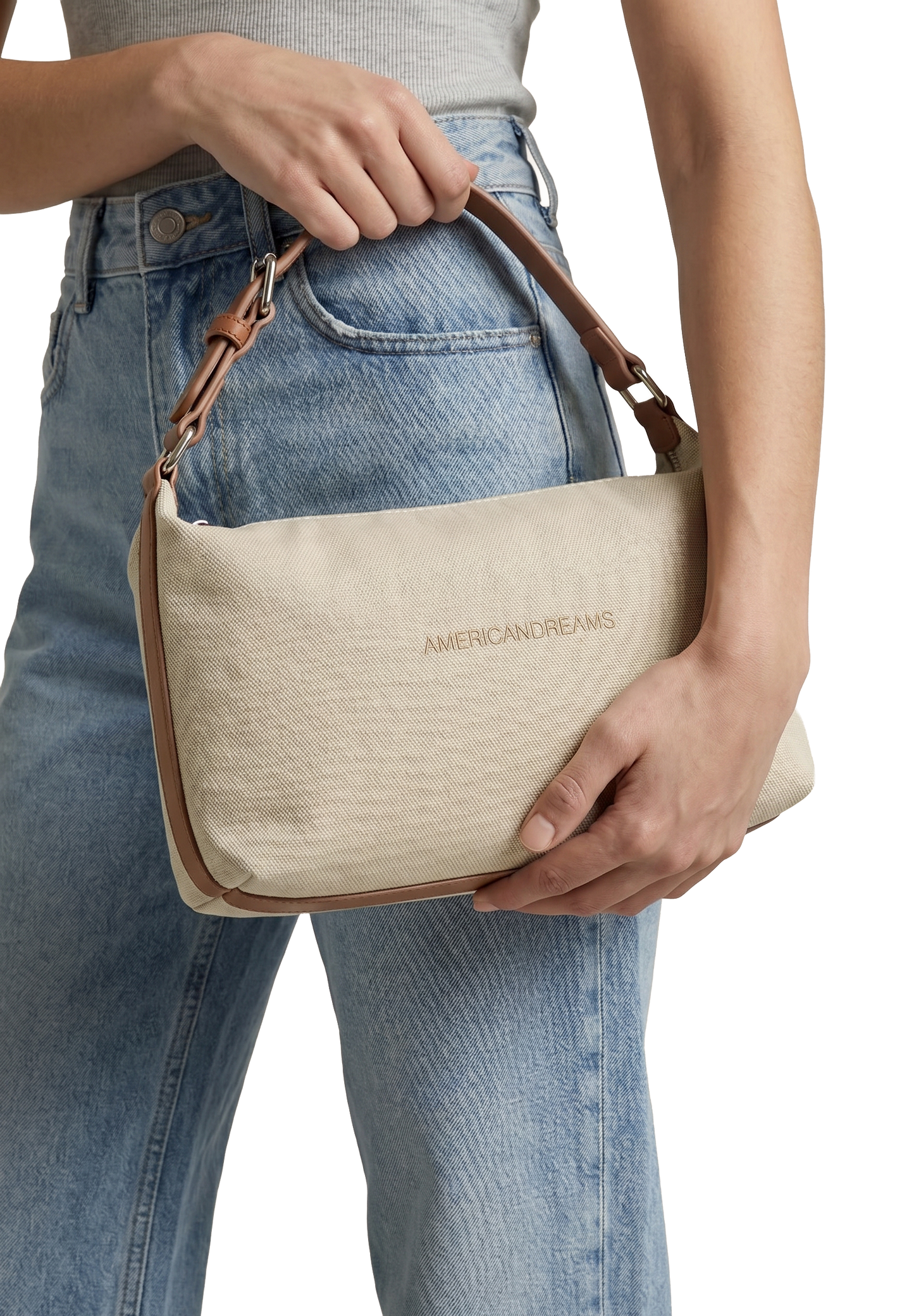 Canvas Club Bag Beige