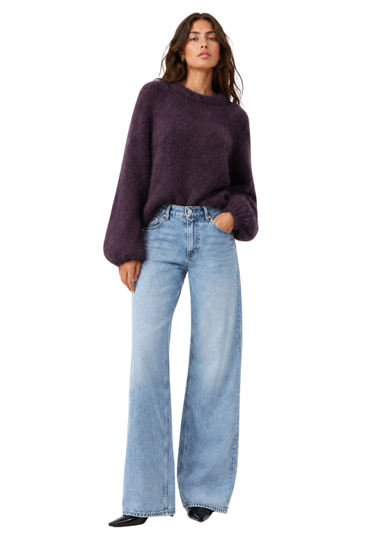 Rosie Mohair Knit Pullover Aubergine image