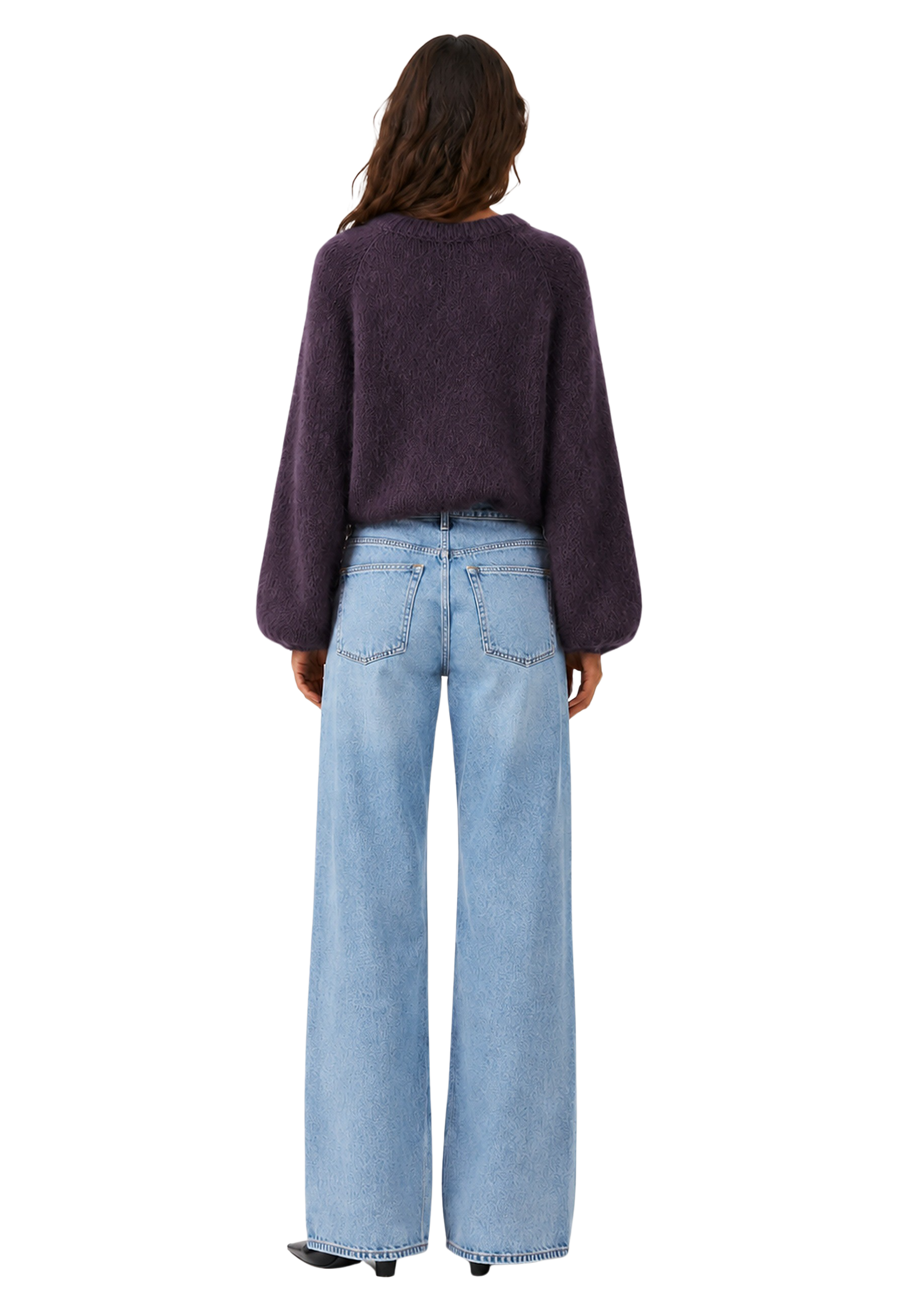 Rosie Mohair Knit Pullover Aubergine image
