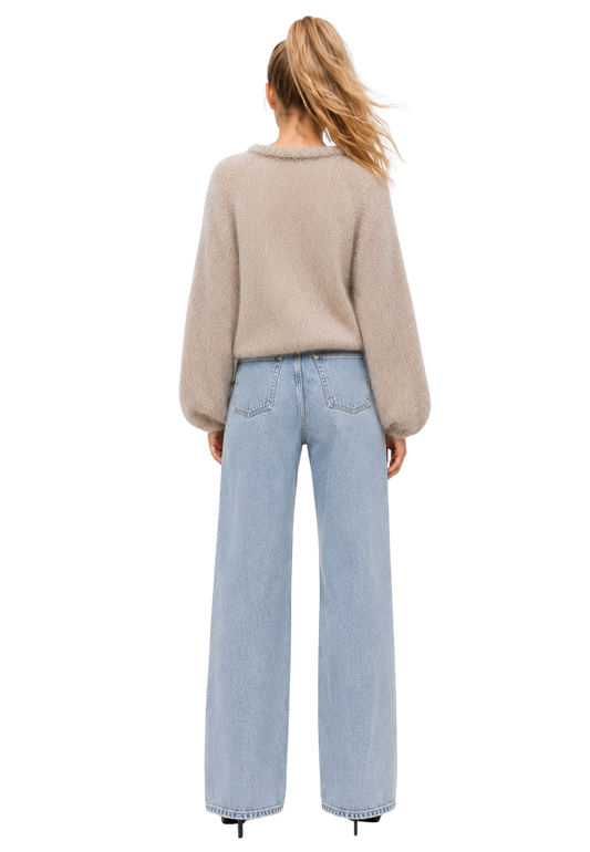 Rosie Mohair Knit Pullover Beige image