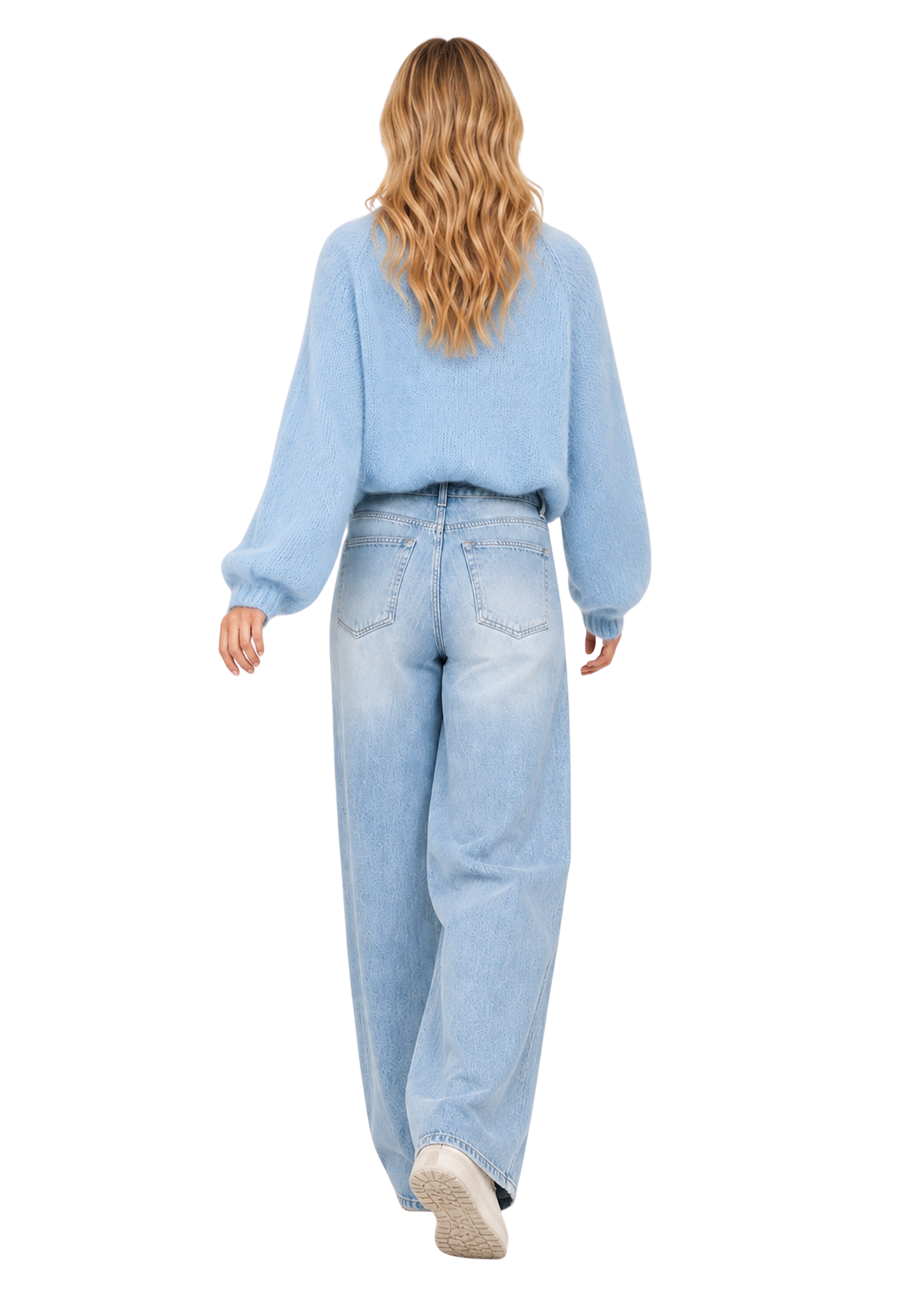 Rosie Mohair Knit Pullover Light Blue image